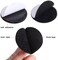 24 Pcs Black Sticky Adhesive Dots Self Adhesive Tape, Industrial Strength Hook Dots, Double Sided Loop Sticky Tape for Home Office Wall Decor Heavy Duty Carpet Gripper Tools Hanging (Round Style 1)